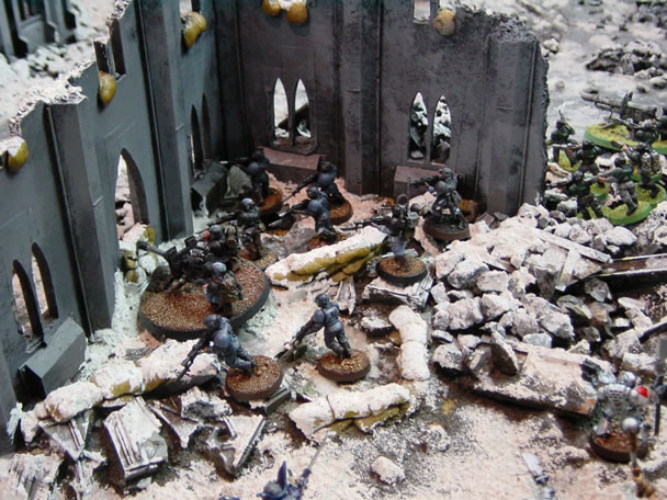 snowy battle scene