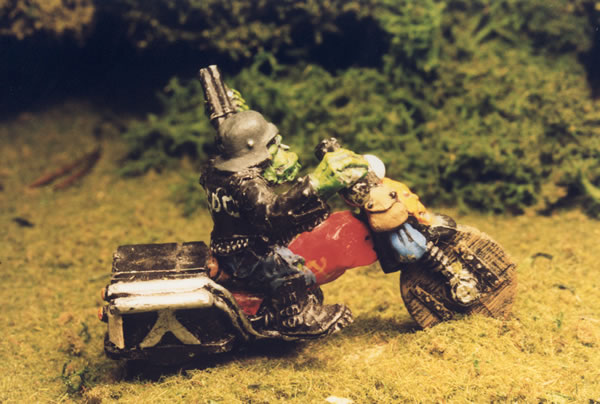 This is Sleazy Rider the original Orc biker (at that time there were no Orks just Orcs). 