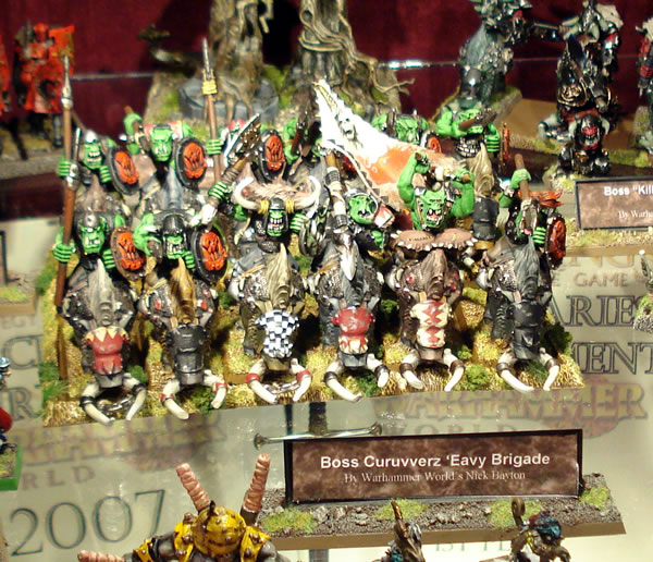 Orc Boar Boyz - from a display cabinet in Warhammer World