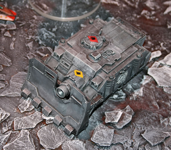 Forgeworld Vindicator, it is part of Mike Sharpe's superb Space Wolves army, which was on show at GamesDay 2006.