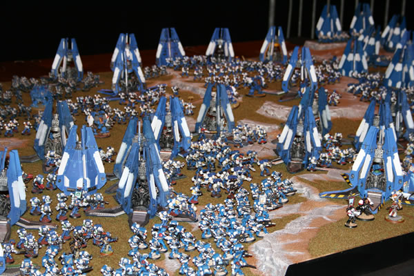 ...and the Drop Pods come raining down from the skies!