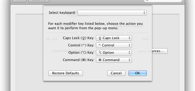 Click the Modifer Keys... button.
