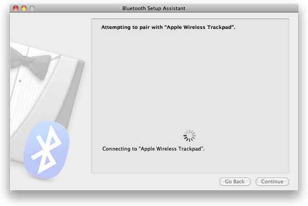 Select the Apple Wireless Trackpad and click Continue.