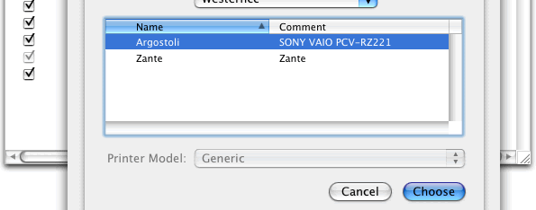Windows Printers Dialogue