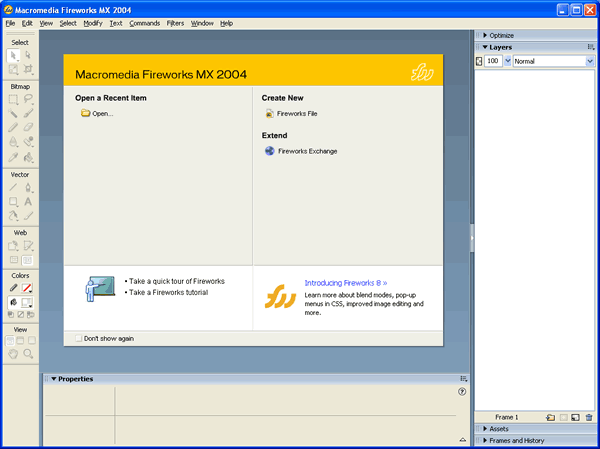 You will find the normal workspace.