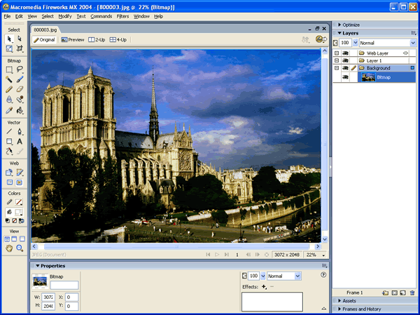 Having opened your image, you may find that the “zoom” has changed, making the image appear the “right” size.