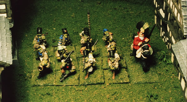 Flintloque Caçadores (Goblins) with Orc Officer