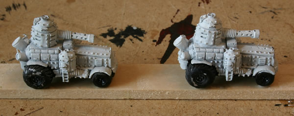 These models are starting off from Ork Flakwagons. 