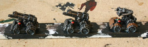 These models are starting off from Ork Flakwagons. 