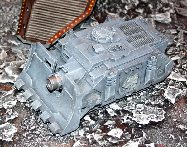 Forgeworld Vindicator, it is part of Mike Sharpe's superb Space Wolves army, which was on show at GamesDay 2006.