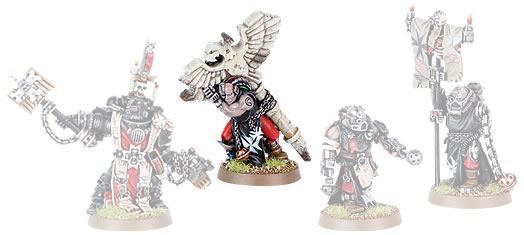 Black Templars Chaplain Grimaldus and Retinue Boxed Set.