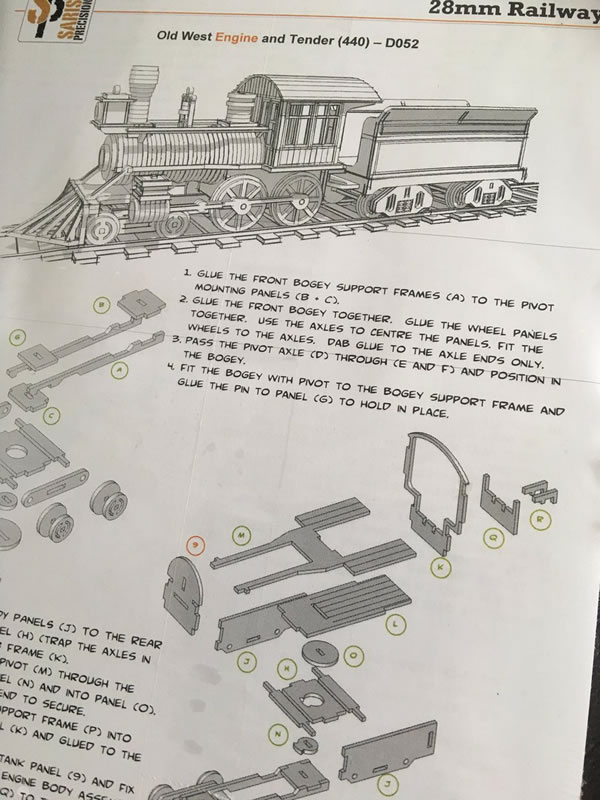 Sarissa Precision Old West 28mm Engine and Tender