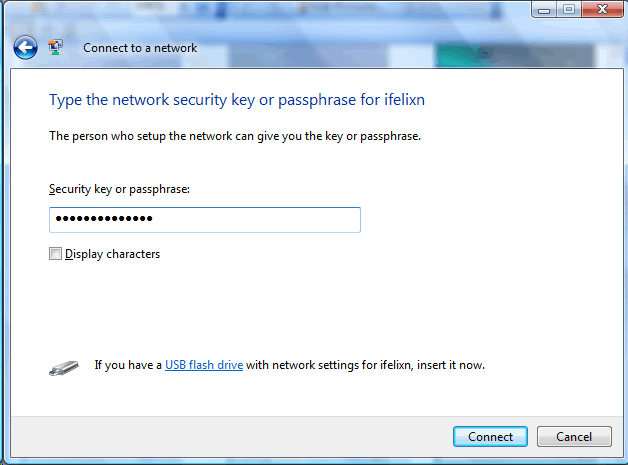 enter password