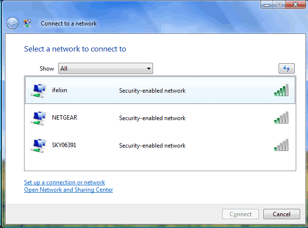list of wireless networks