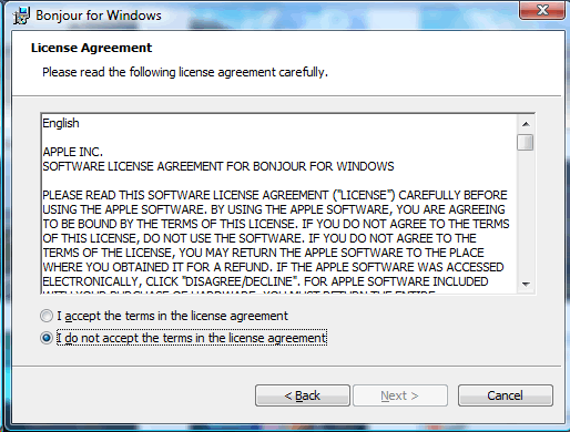 Bonjour for Windows