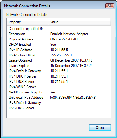 ip address screenshot
