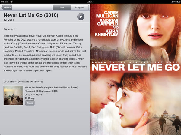 If Home Sharing is reselected when you select the movie you see the proper movie image.