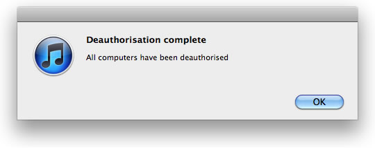 When you look at your account page, you can see how many computers are authorized to play iTunes protected content.